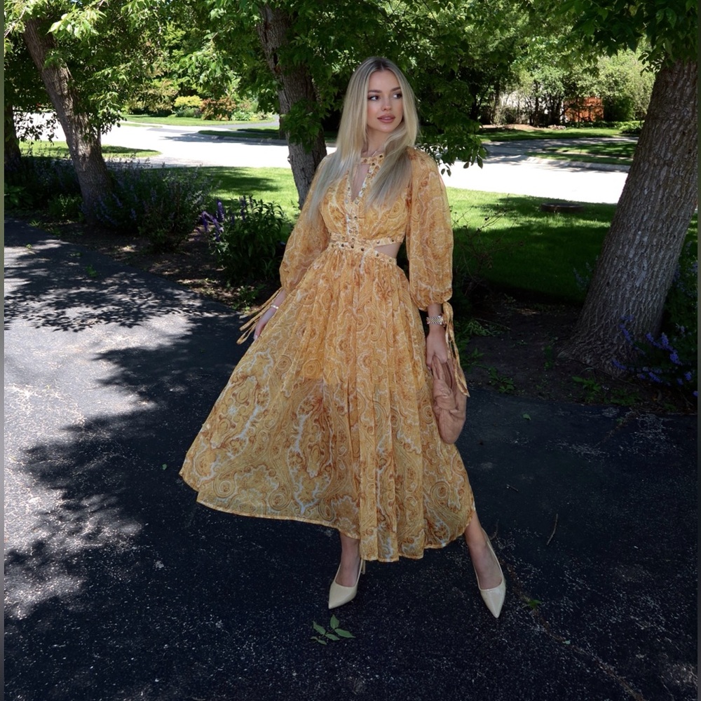 Yellow Midi Dress size S
